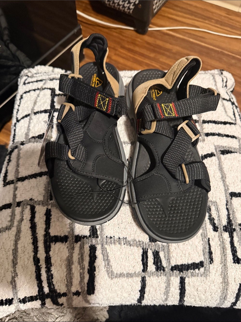 Ozark Trail Black and Tan Men's Outdoor Sport Sandals